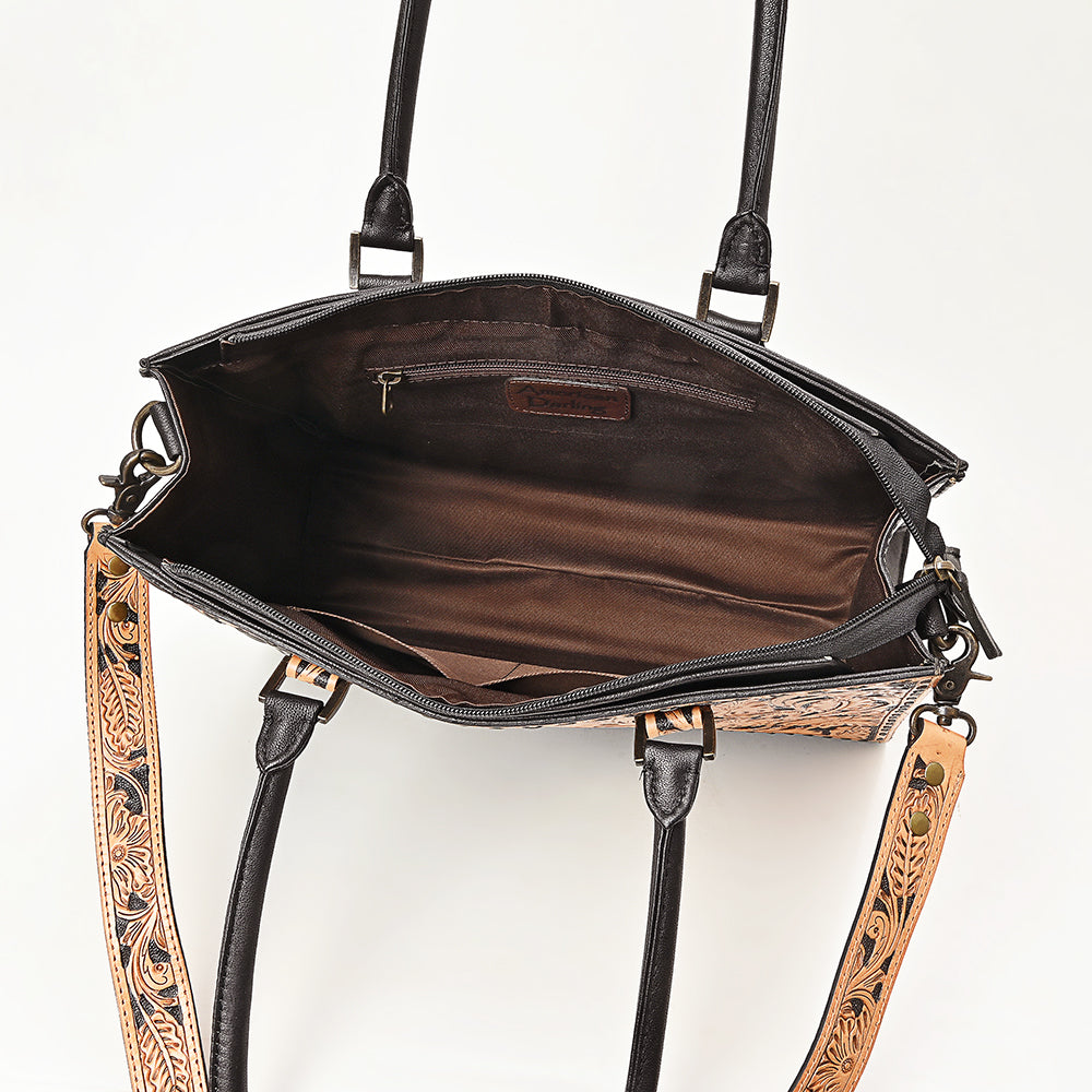 American Darling Tote Quilted Hand Tooled Genuine Leather Women Bag Western Handbag