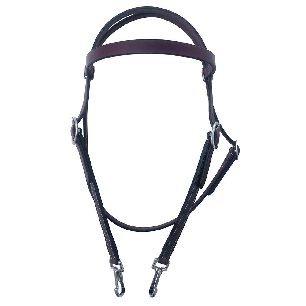 HILASON Western Horse American Leather Headstall Tack Dark Brown