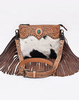 American Darling Crossbody Beautifully hand tooled Hair On Genuine Leather women handbag
