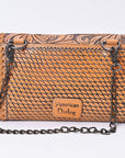 American Darling Women's Crossbody Western Hand Tooled Genuine Leather Handbag