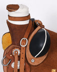 Hilason Western Horse Wade Ranch Roping Genuine Leather Saddle Brown