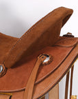 Hilason Western Horse Wade Ranch Roping Genuine Leather Saddle Brown