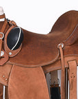 16 In Hilason Western Horse Wade Ranch Roping Genuine Leather Saddle Brown