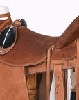 16 In Hilason Western Horse Wade Ranch Roping Genuine Leather Saddle Brown