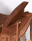 16 In Hilason Western Horse Wade Ranch Roping Genuine Leather Saddle Brown