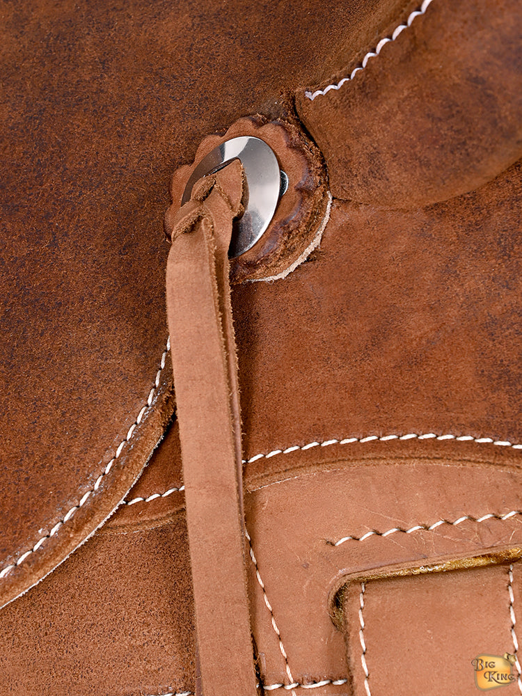 16 In Hilason Western Horse Wade Ranch Roping Genuine Leather Saddle Brown