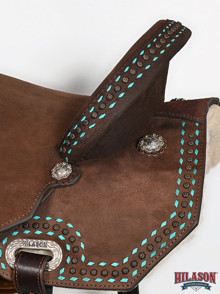 Western Horse Flex Tree Leather Saddle For Trail And Barrel Racing