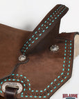 Western Horse Flex Tree Leather Saddle For Trail And Barrel Racing