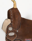 Hilason Western Horse Flex Tree Saddle American Leather Trail Barrel