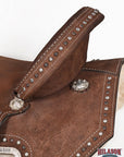Hilason Western Horse Flex Tree Saddle American Leather Trail Barrel