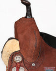 Hilason Western Horse Flex Tree Saddle American Leather Trail Barrel