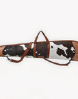 American Darling Hair on Hand Tooled Genuine Western Leather Gun Case| Shoulder Bag Case with Adjustable Strap