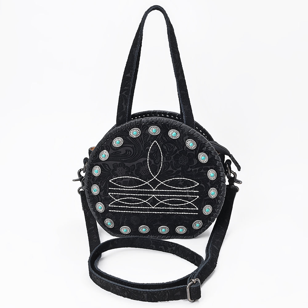 American Darling Canteen Bag Beautifully hand tooled Genuine Leather women handbag