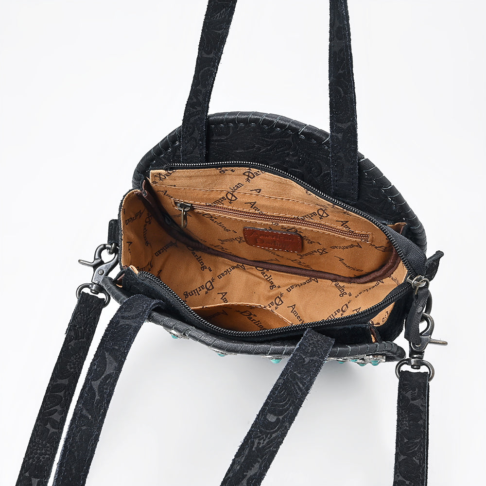 American Darling Canteen Bag Beautifully hand tooled Genuine Leather women handbag