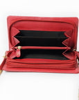 Never Mind Organiser Quilted Vintage Handmade Genuine Cowhide Leather Women Bag Western Handbag Purse