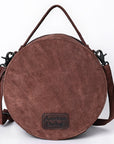 American Darling Canteen Genuine Suede Leather Women Bag Western Handbag Purse