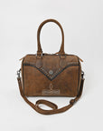 American Darling Western Studded Leather Boston Bag – Vintage Barrel Satchel