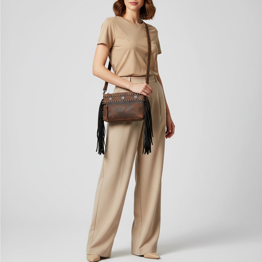 American Darling Small Crossbody Genuine Full Grain Leather Women Bag Western Handbag