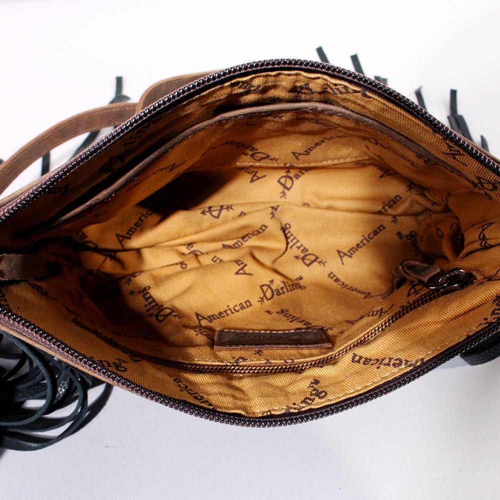 American Darling Small Crossbody Genuine Full Grain Leather Women Bag Western Handbag