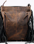 American Darling Vintage Leather Crossbody Bag Studded Conchos Western Stitching