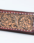 American Darling Women's Wallet Western Hand Tooled Genuine Leather Handbag