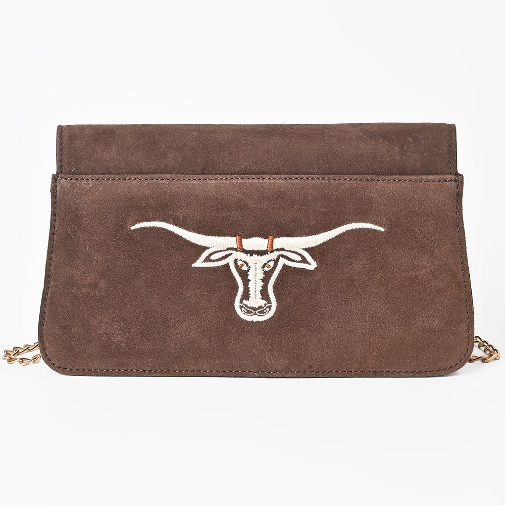 American Darling Rodeo Embroidered Suede Crossbody Bag Cowboy Gold