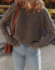 Aria Knit Sleeve Casual Sweater