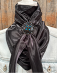 35X35" Solid Black Wild Rag / Scarf WRS4 - Western Concho Wild Rag Slides - Assorted