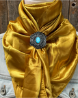 35X35" Solid Mustard Yellow Wild Rag / Scarf WRS19 - Western Concho Wild Rag Slides - Assorted