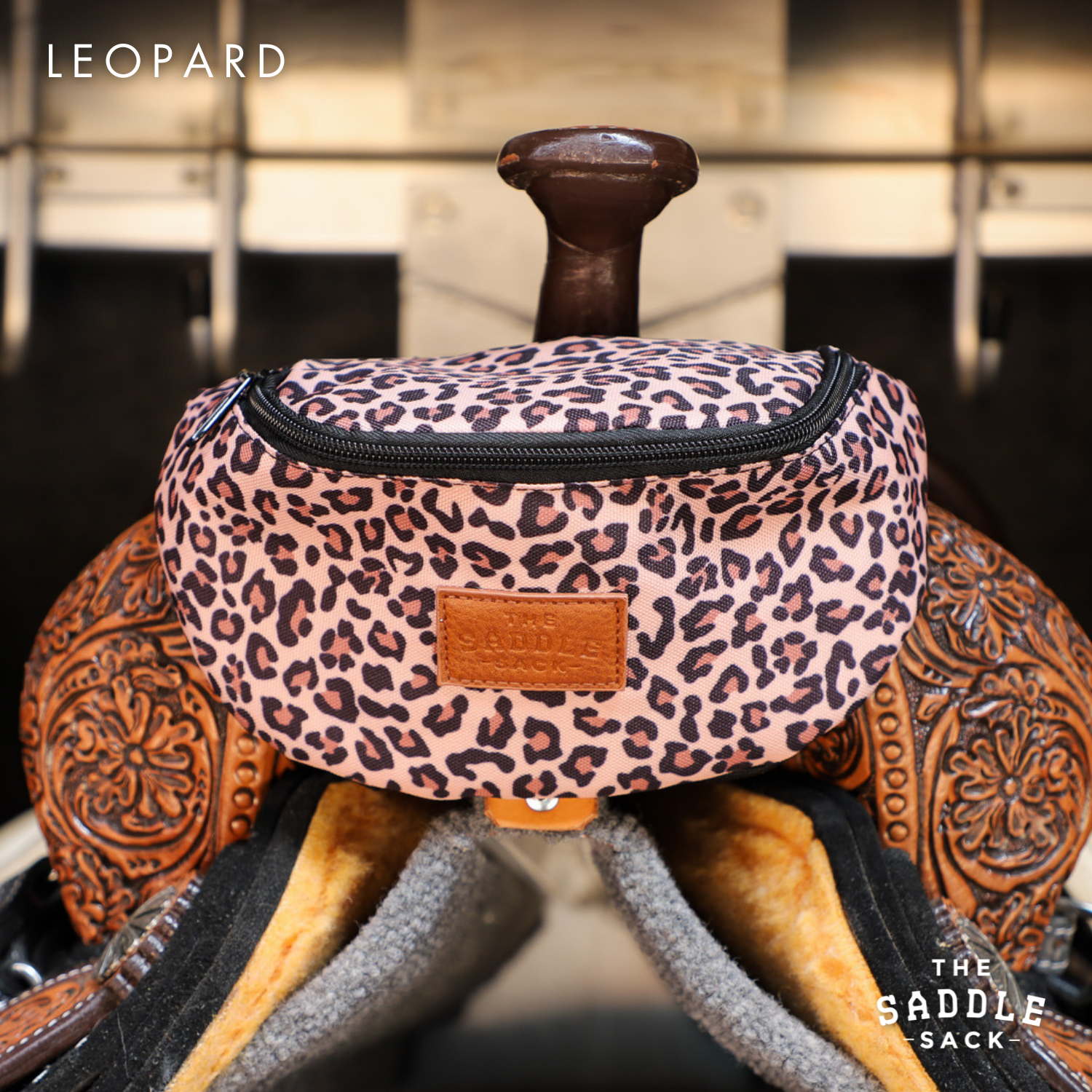 Compact Clip On Saddle Bag With Zipper Closure