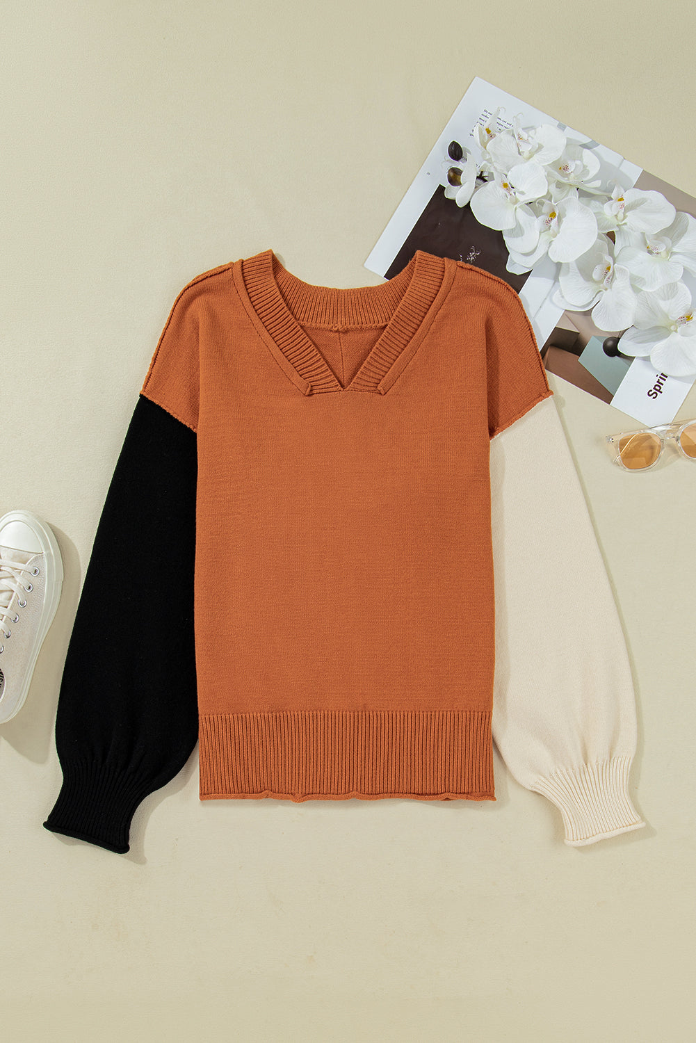 Abigail Edge Bubble Sleeve Sweater