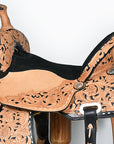 Hilason Western Horse Barrel Racing Trail American Leather Saddle Brown