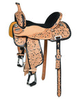 Hilason Western Horse Barrel Racing Trail American Leather Saddle Brown