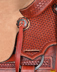 Hilaosn Western Horse Saddle American Leather Cowboy Trail Ranch Roping Saddle Tan