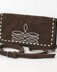 American Darling Western Small Cross Body Genuine Leather Handbag Purse Wallet Bag For Women Girls