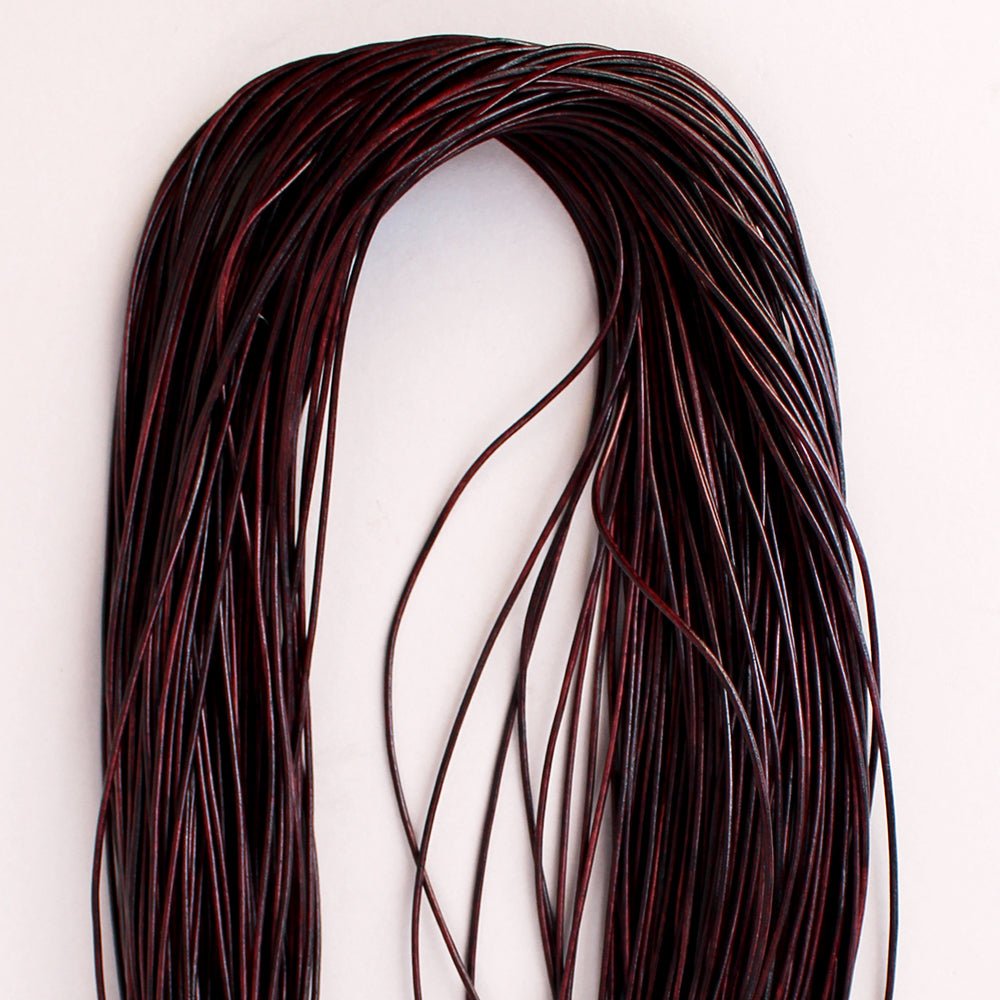 HILASON Thin Round Genuine Leather Cord Thread Lacing 2 Ft and 3 Ft Lengths Beading &amp; Repairs DIY Crafts