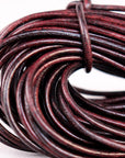 HILASON Thin Round Genuine Leather Cord Thread Lacing 2 Ft and 3 Ft Lengths Beading & Repairs DIY Crafts