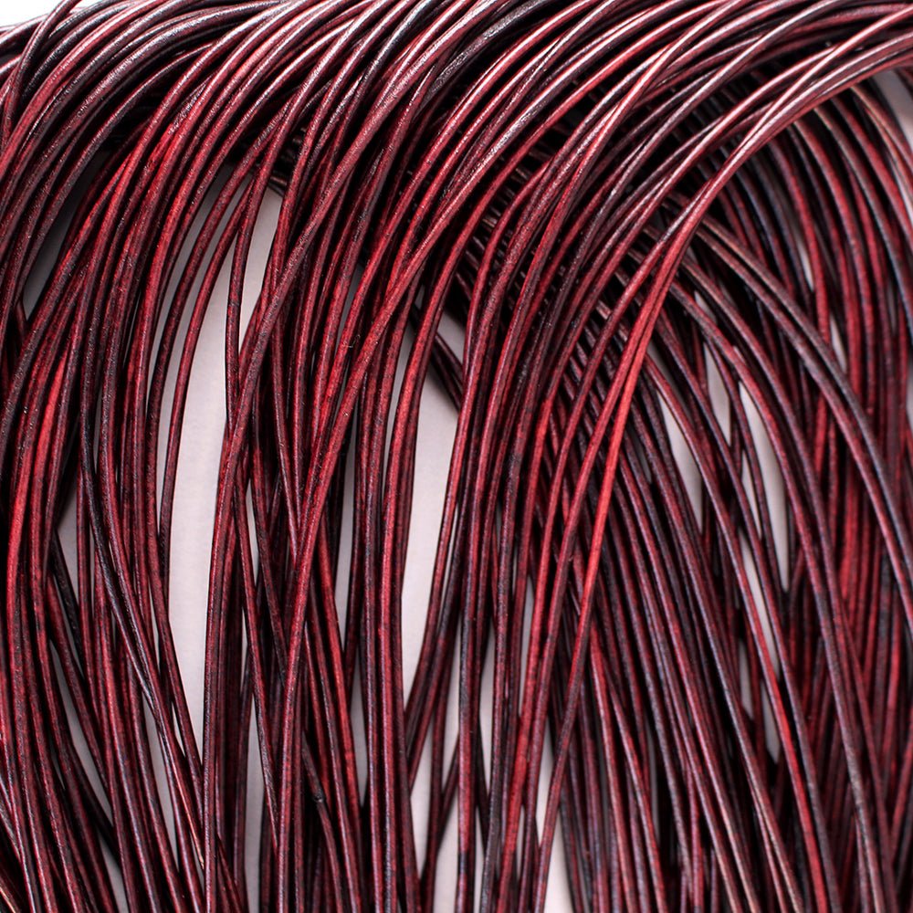 HILASON Thin Round Genuine Leather Cord Thread Lacing 2 Ft and 3 Ft Lengths Beading &amp; Repairs DIY Crafts