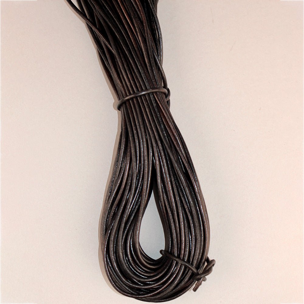 HILASON Thin Round Genuine Leather Cord Thread Lacing 2 Ft and 3 Ft Lengths Beading &amp; Repairs DIY Crafts