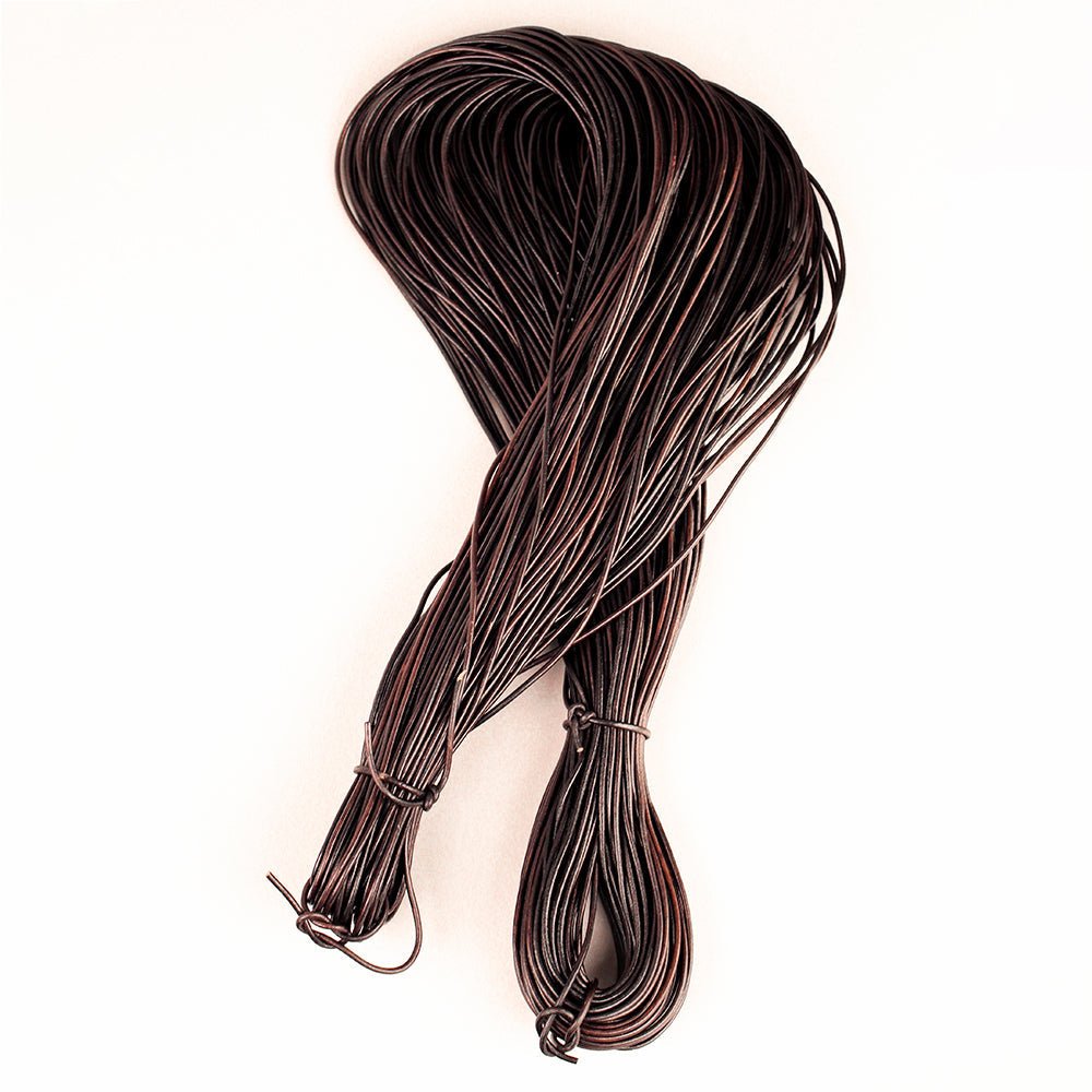 HILASON Thin Round Genuine Leather Cord Thread Lacing 2 Ft and 3 Ft Lengths Beading &amp; Repairs DIY Crafts