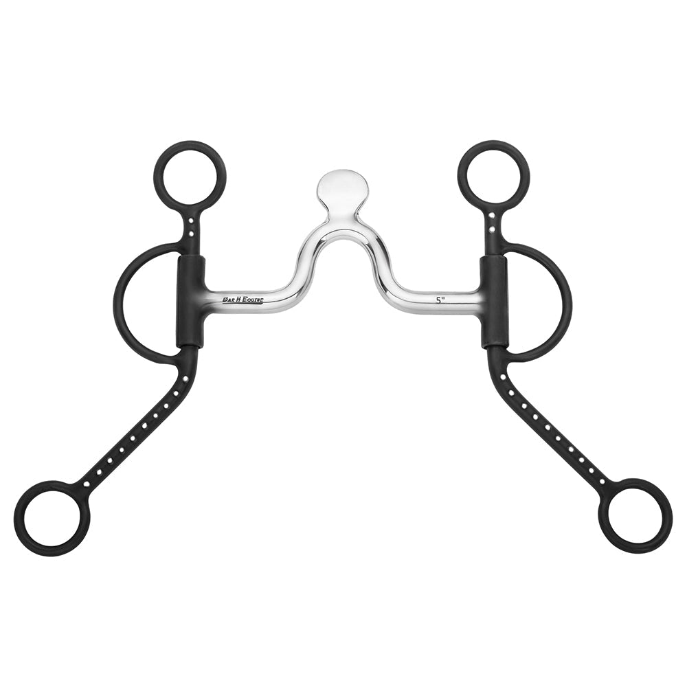 BAR H EQUINE Western Bit with Low Port &amp; Spade Port Mouthpiece