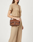 Quilted Leather Crossbody Bag For Women With Adjustable Strap