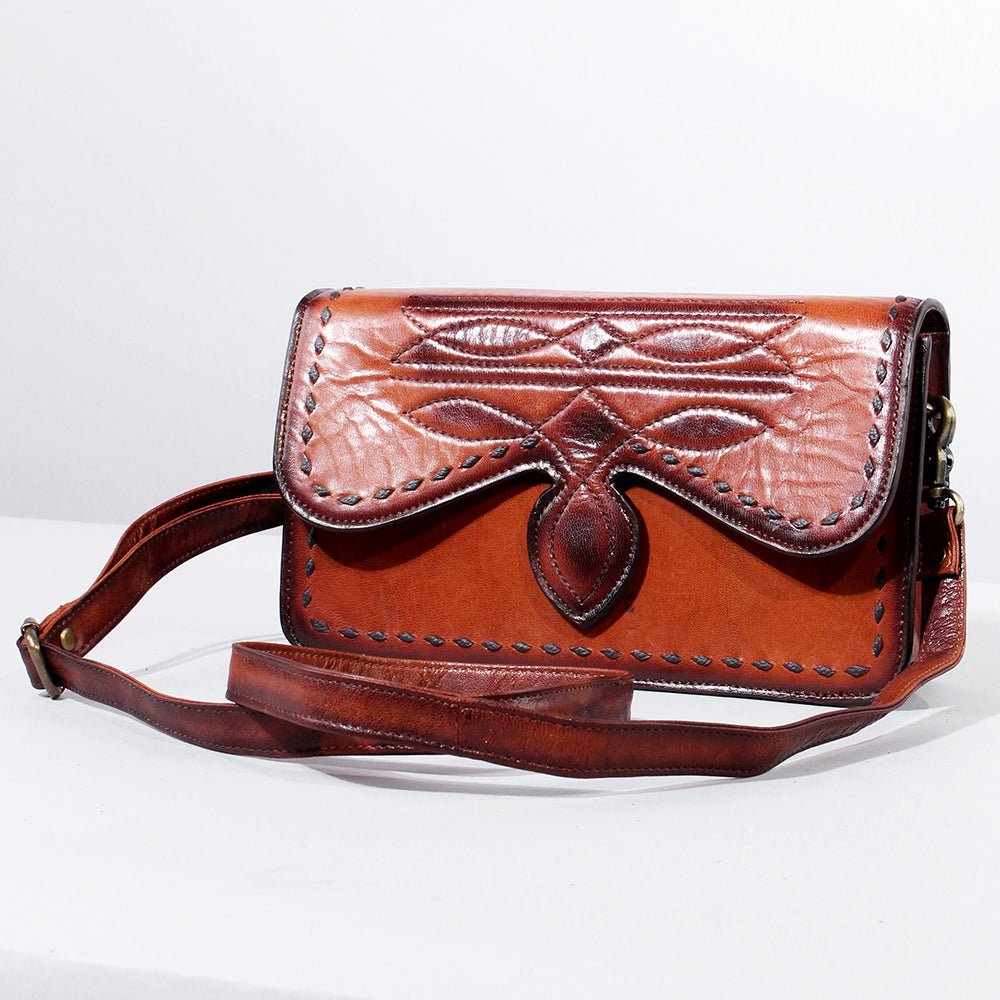 American Darling Small Crossbody Genuine Full Grain Leather Women Bag Western Handbag
