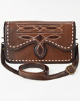 American Darling Full Grain Leather Crossbody Shoulder Bag Women Adjustable Strap