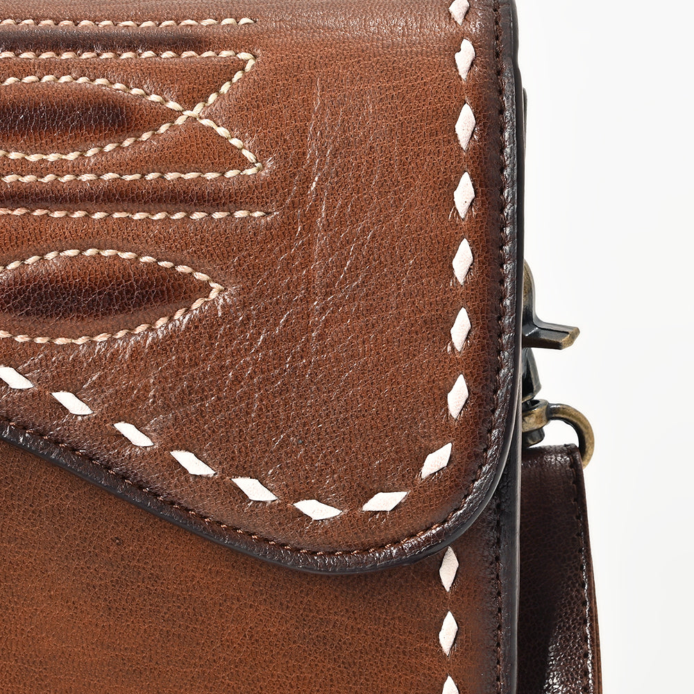 American Darling Full Grain Leather Crossbody Shoulder Bag Women Adjustable Strap