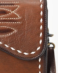 American Darling Full Grain Leather Crossbody Shoulder Bag Women Adjustable Strap