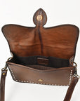 American Darling Full Grain Leather Crossbody Shoulder Bag Women Adjustable Strap