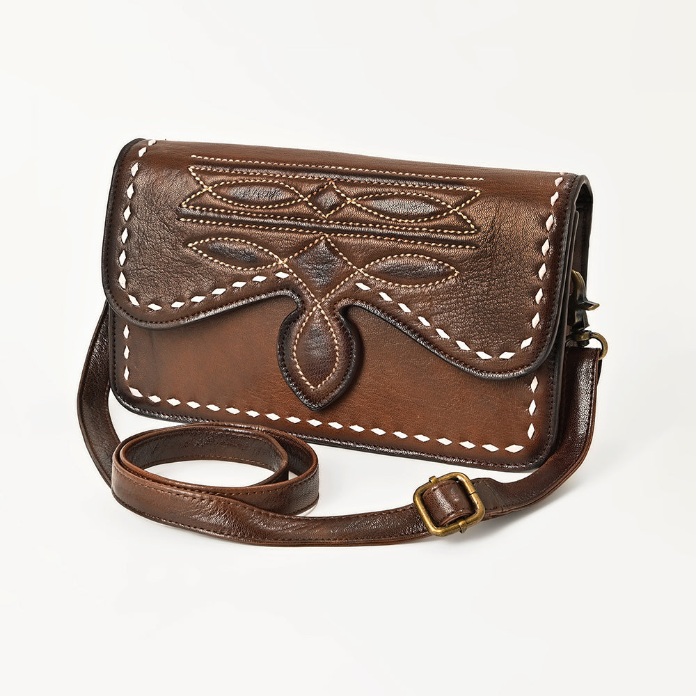 American Darling Full Grain Leather Crossbody Shoulder Bag Women Adjustable Strap
