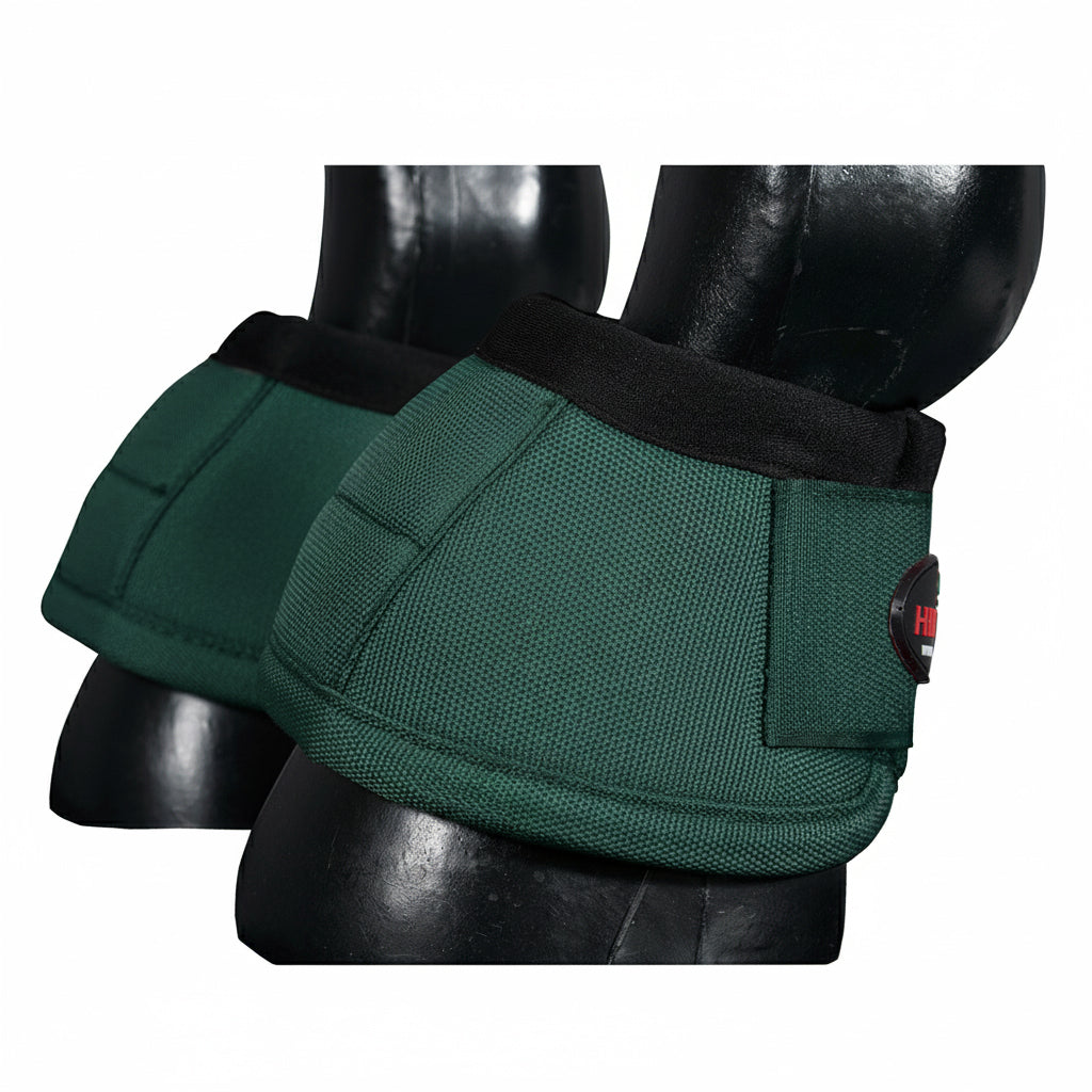 HILASON Ballistic Overreach Bell Boots for Horses Protective, Shock Absorbing, Durable &amp; Comfortable Quick Wrap Hook Loop
