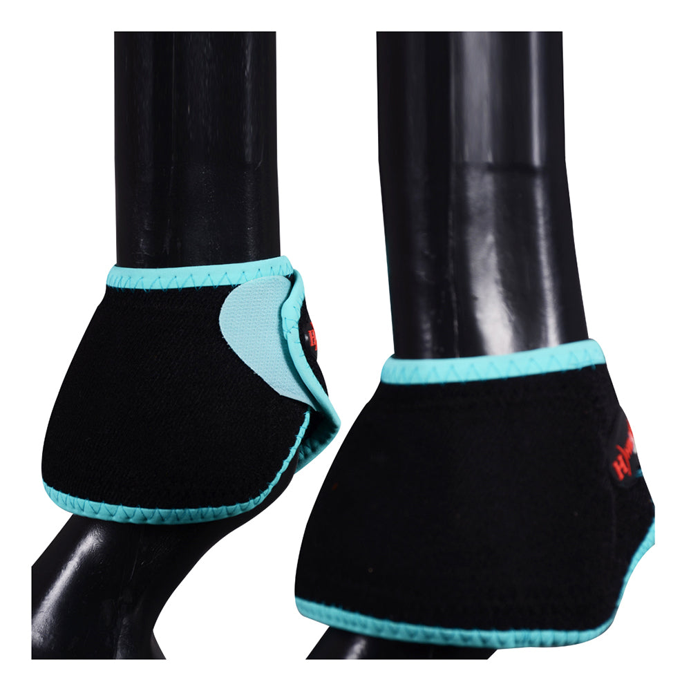 HILASON Ballistic Overreach Bell Boots for Horses Protective, Shock Absorbing, Durable &amp; Comfortable Quick Wrap Hook Loop